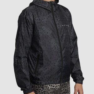 $298 Stampd Men's Gray Black Shadow Leopard Logo Windbreaker Jacket Size Large